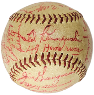 Macon Peaches Baseball Team Signatures - 49 Home Runs - Major League All-Stars